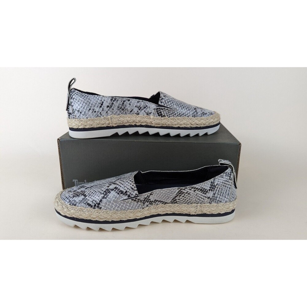 Timberland Barcelona Bay Slip On Espadrille Womens 9 M Python Leather Shoes NWB